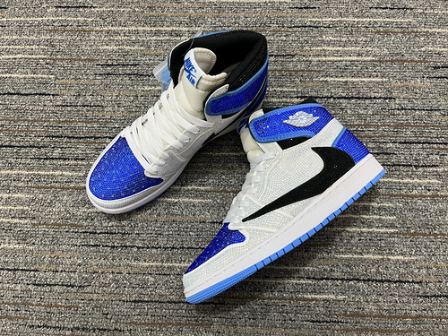 Travis Scott X Fragment X Air Jordan 1 High OG SP _Mility Blue_ SIZE_ 36-46-c5cd244c